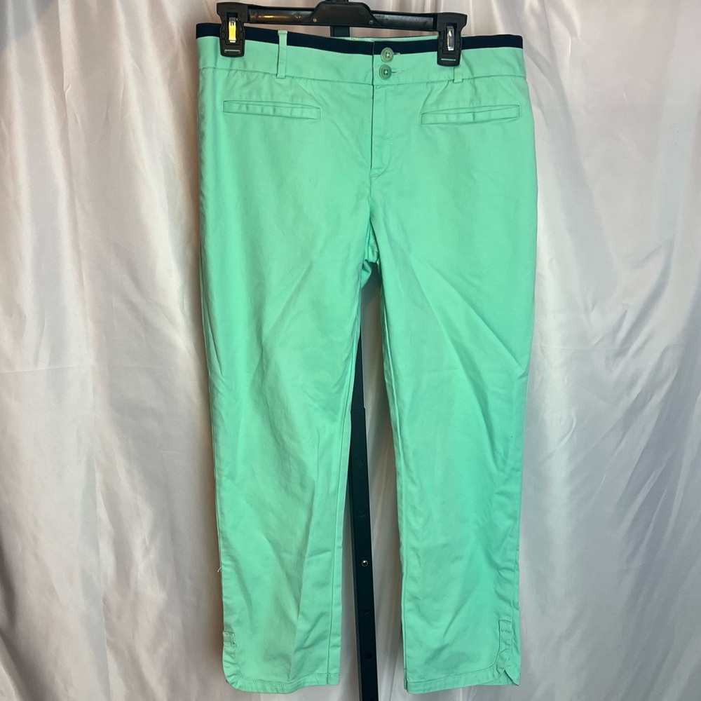 Anthropologie Cartonnier Mint Green Cropped Pants, size 10
